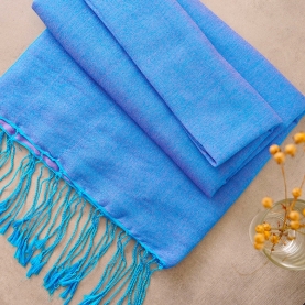 Nepalese handcrafted scarf Chakra blue