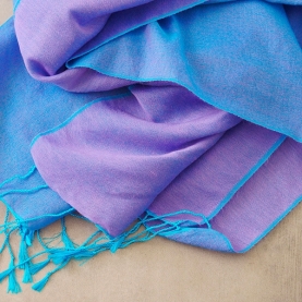 Nepalese handcrafted scarf Chakra blue