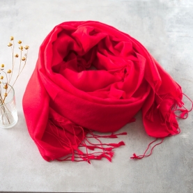 Nepalese handcrafted scarf Chakra red