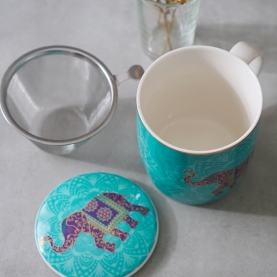 Infuser tea mug Indian elephant 400ml