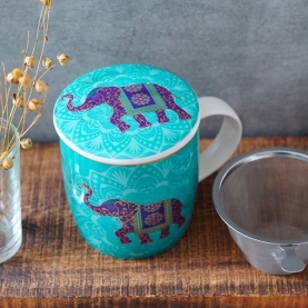 Infuser tea mug Indian elephant 400ml
