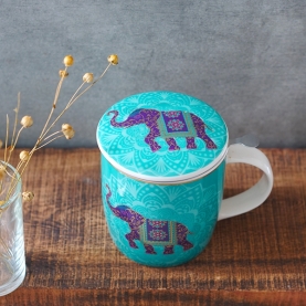 Infuser tea mug Indian elephant 400ml