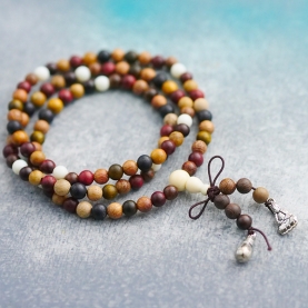 Bracelet Mala indien quatre bois