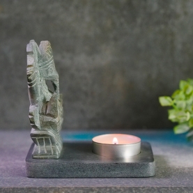 Indian soapstone candle holder Ganesh