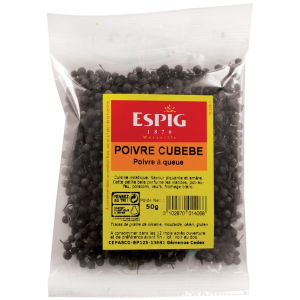 Poivre cubèbe ou poivre à queue entier 50g