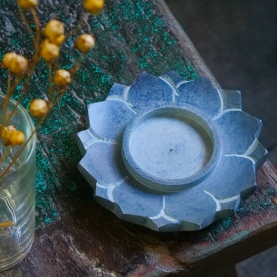 Indian candle holder and incense stand Lotus