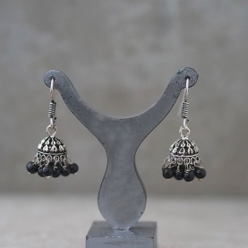 Boucles D'oreilles Indiennes Jhumka Bollywood - Ornées De Pierres Polki - Pour Mariage Ou Occasion Ethnique