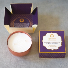Indian scented candle Lavander and lemongrass