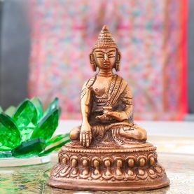 Akshobya Buddha brass statue