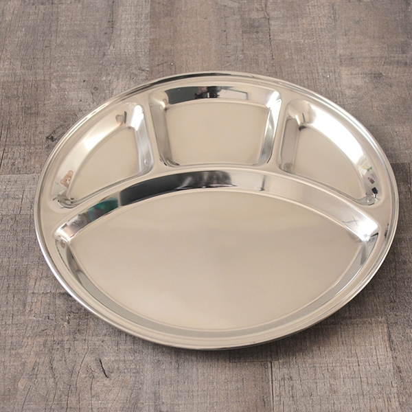 Details about   Indian Stainless Steel Thali with Round Thali 1 Plate From India 