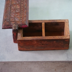 Indian wooden handcrafted antique badian box