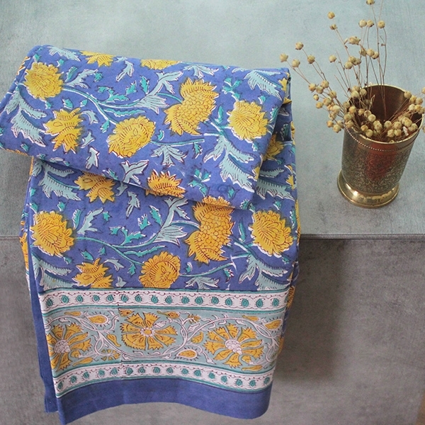 Parure de lit indienne artisanale