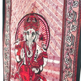 Indian cotton wall hanging Ganesh red color