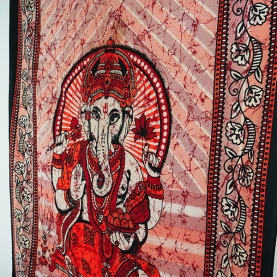 Indian cotton wall hanging Ganesh red color