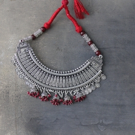 Indian jewelry set ethnic design maroon