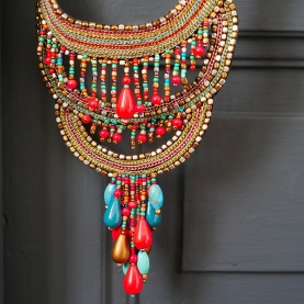 Indian ethnic metal necklace colorful