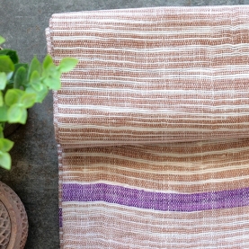 Indian Khadi handcrafted towel brown color