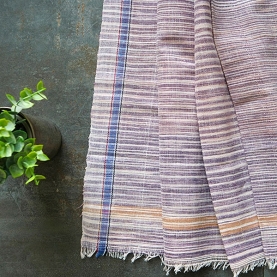 Indian Khadi handcrafted towel purple color