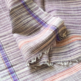 Indian Khadi handcrafted towel purple color