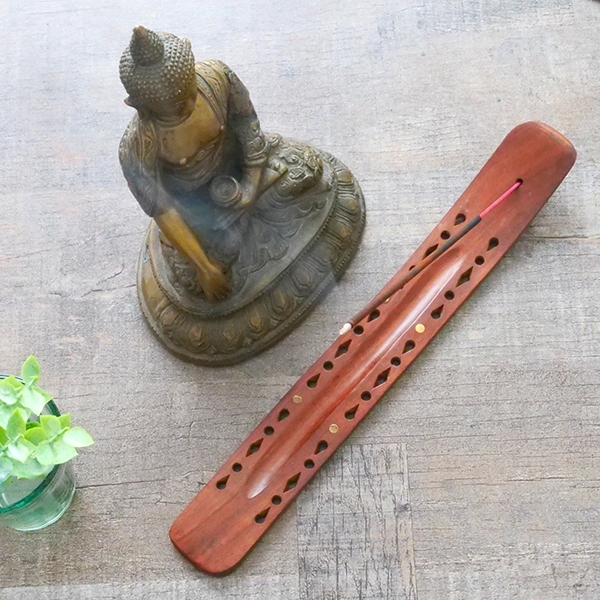 Indian Incense stick wooden stand carved