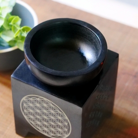 Soapstone essential oil burner Flower of life