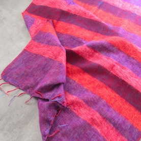 Nepalese meditation shawl purple and red