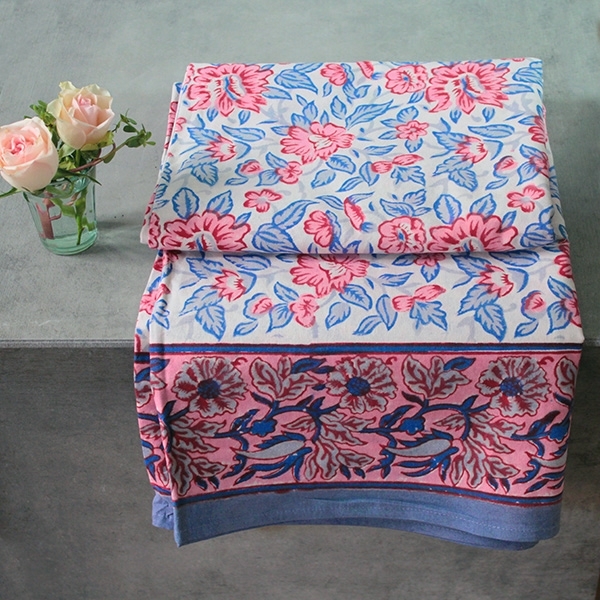 Parure de lit indienne artisanale