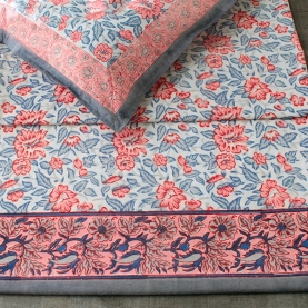 Drap de lit indien avec taies