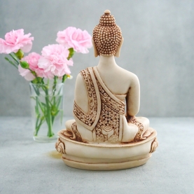 White resin Indian Buddha statue