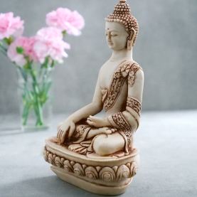 White resin Indian Buddha statue