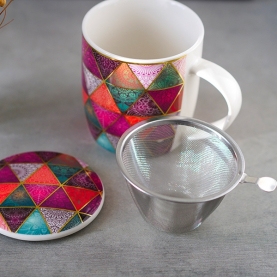 Mug A Infusion PATCHWORK, Décoration De La Table