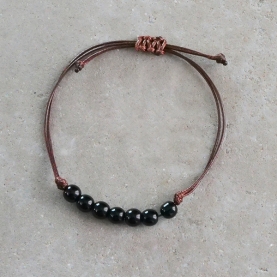 7 tourmalines on adjustable cord bracelet
