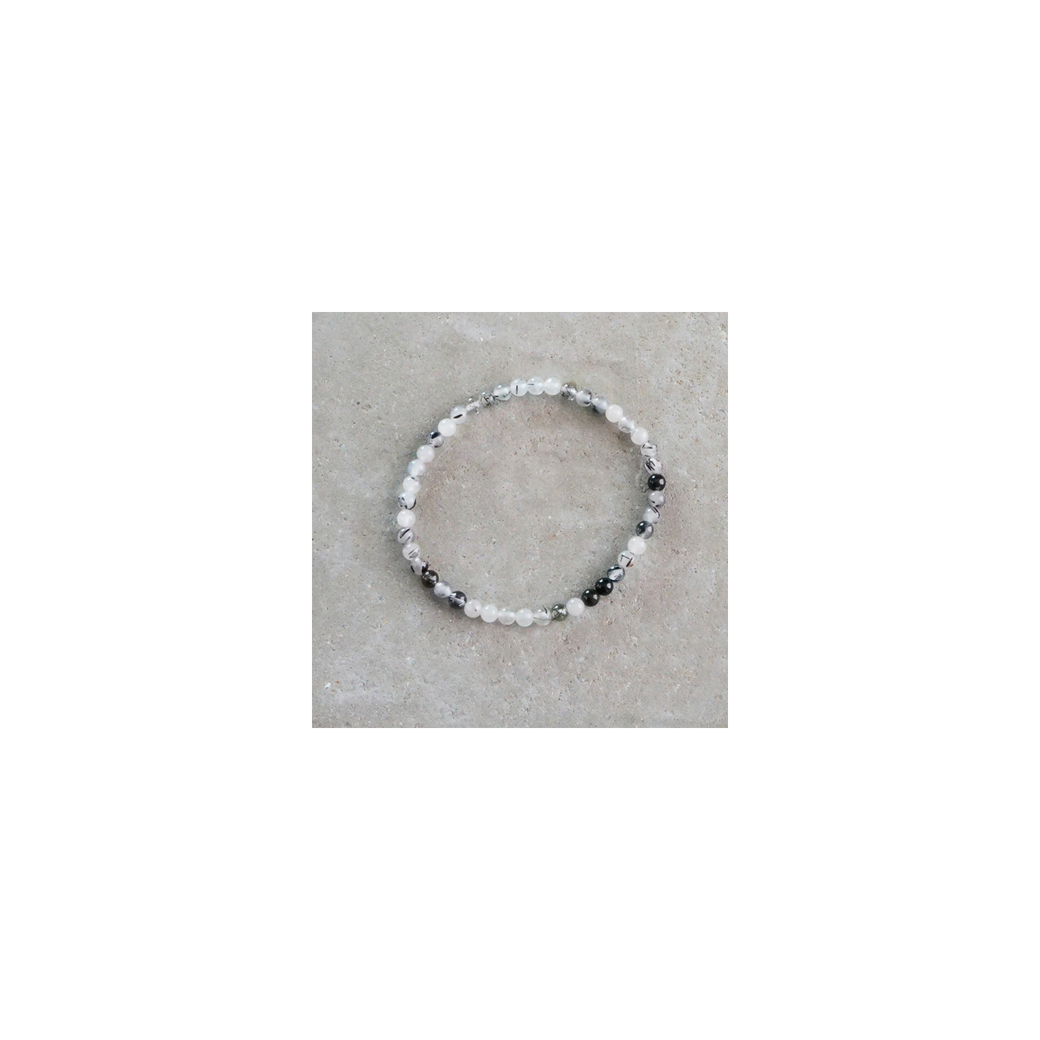 Bracelet pierres quartz tourmaline