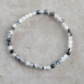 Bracelet pierres quartz tourmaline