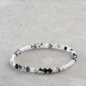 Bracelet pierres quartz tourmaline