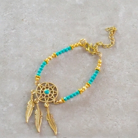 Bracelet Dreamcatcher and turquoise beads