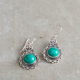 Bohemian earrings with turquoise beads