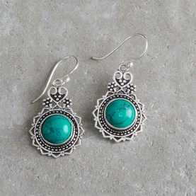Bohemian earrings with turquoise beads