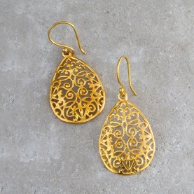 Ethnic earrings golden jewel