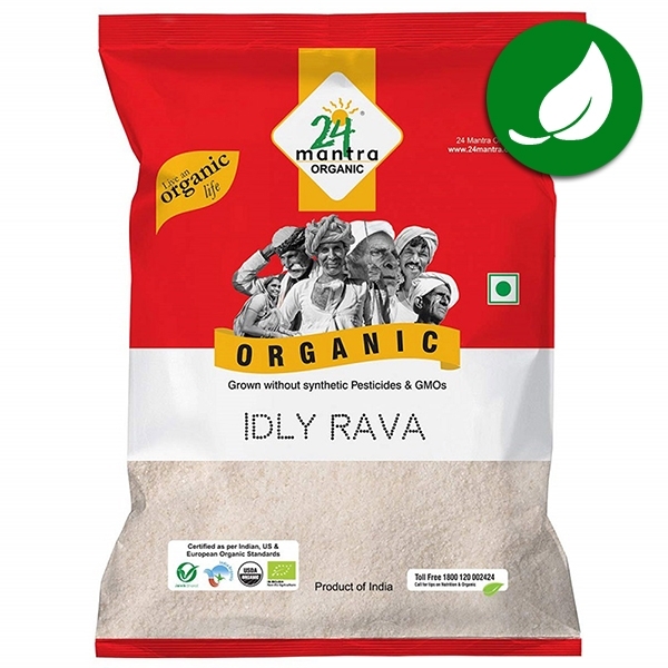 Rava idli Indian organic parboiled rice grits 500g