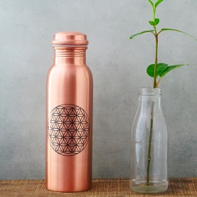 Indian copper bottle Flower of life 750ml