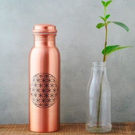 Indian copper bottle Flower of life 750ml