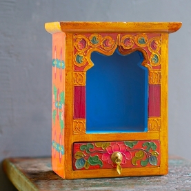 Handcrafted wooden temple Nepalese Altare small