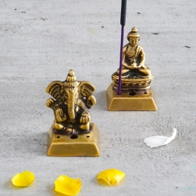 Brass incense sicks holder hindu god Ganesh