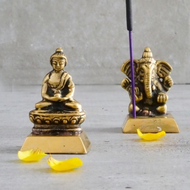 Brass incense sicks holder Buddha meditation