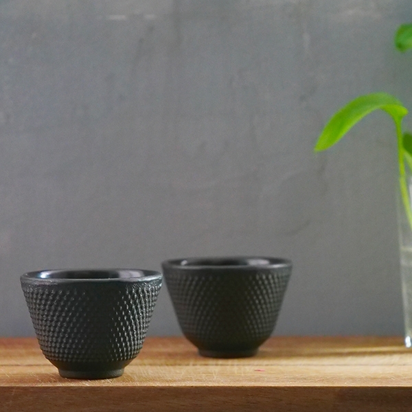Tetsubin tea cups Cast iron black 4 pieces 65ml