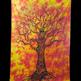 Indian cotton wall hanging colorful tree
