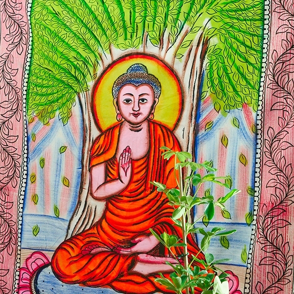 Tenture murale Bouddha indien