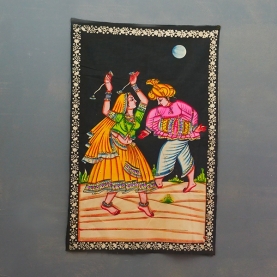 Tissu mural indien peint Musique