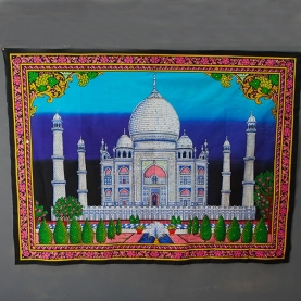 Tissu mural indien peint Taj Mahal